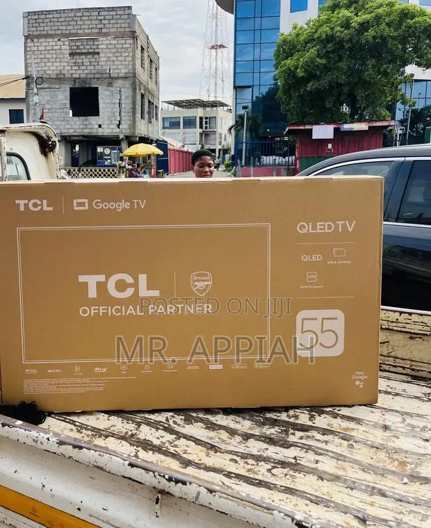 Authentic TCL 55” Qled Smart Screen Television(2024 Model) Black · Photo 1