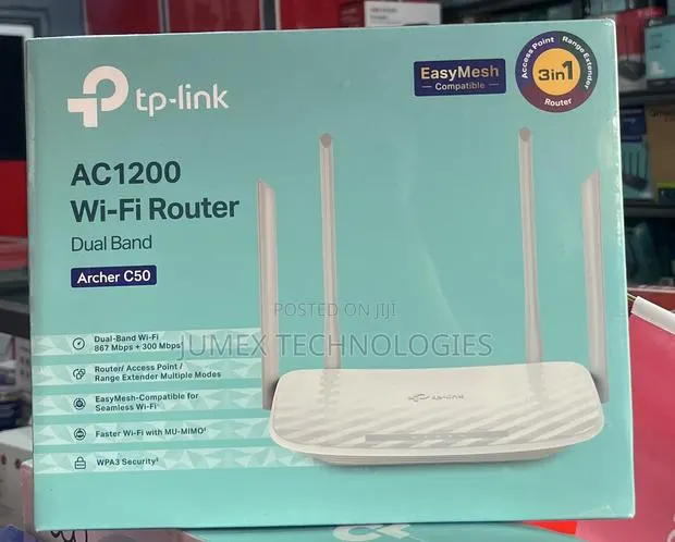 TP-Link Archer C50 Ac1200 Wi-Fi Router Dual Band Easy Mesh Compatible · Photo 1