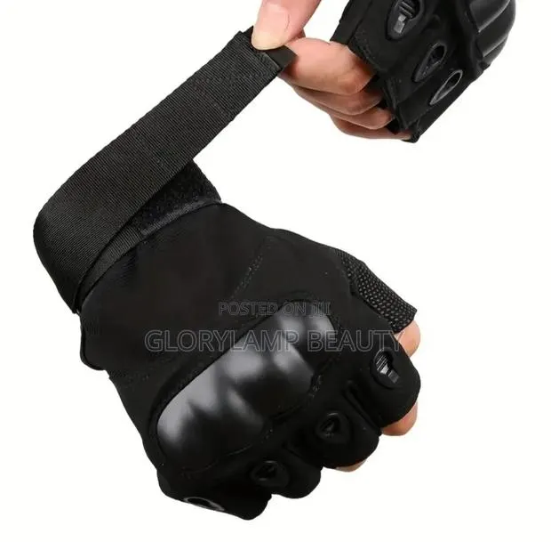 Hard Knuckle Tactical Fingerless Gloves - High-Performance Protection · Photo 1