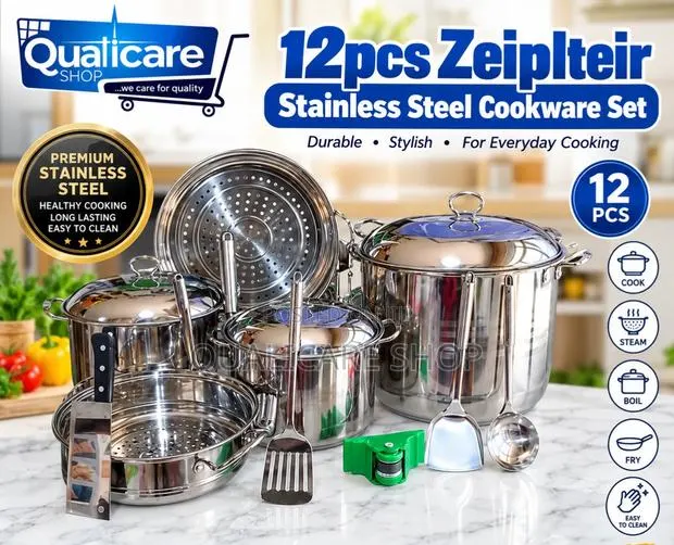Cookware - 12pcs Zeiplteir Stainless Steel Cookware Set · Photo 1