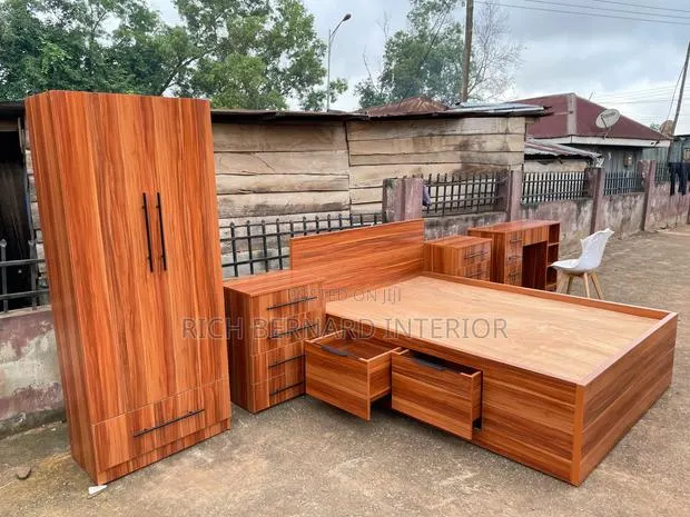 Luxury Bedroom Set ( Foreign Double Bed Storage + Wardrobe + Dresser ) · Photo 1