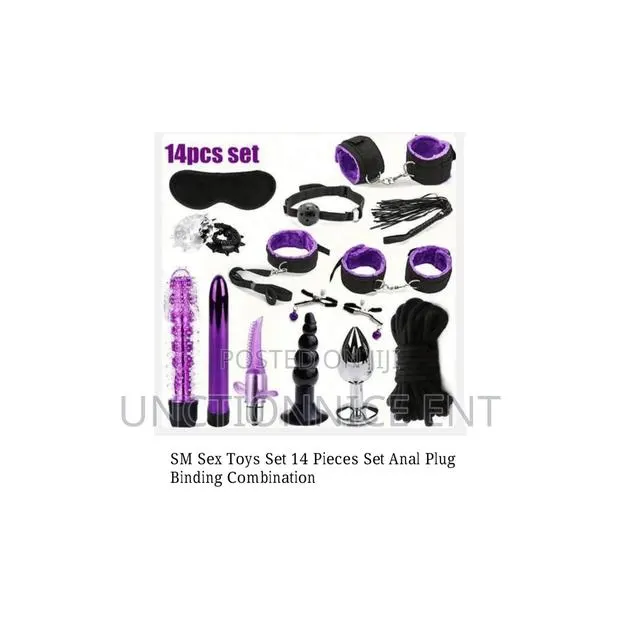 14 Pieces of Sm Pu Leather Fetish Bondage Kit - Purple · Photo 1