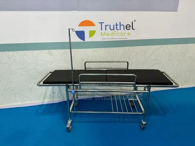 Hospital Patient Trolley (Stainless Castored) · Photo 1