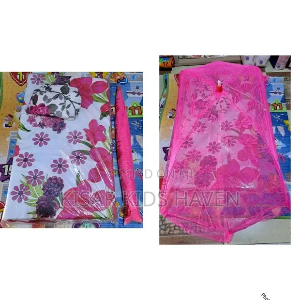 Cute Pink Baby Mattress and Mosquito Net 0 to 3months · Photo 1