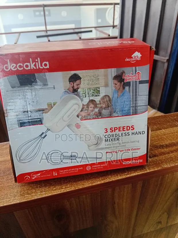Decakila 3-Speed Cordless Hand Mixer Portable & Powerful · Photo 1