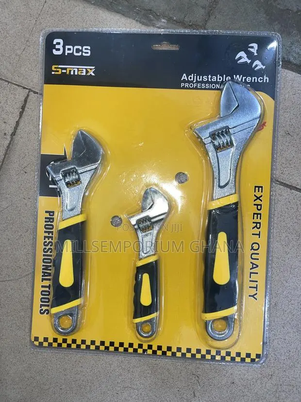 3-Piece Adjustable Wrench Set Professional Tools | Millsemporiumghana · Photo 1