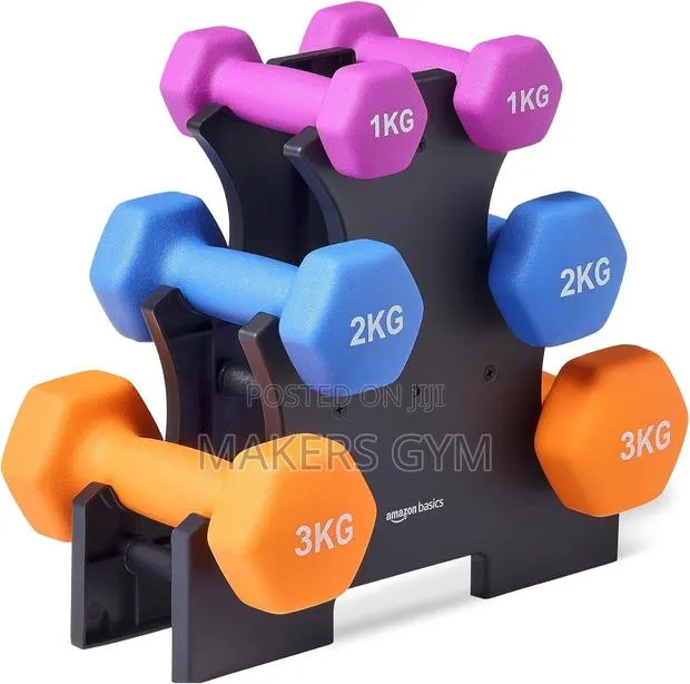 Dumbbell Set With Rack 1kg 2kg 3kg Pair · Photo 1