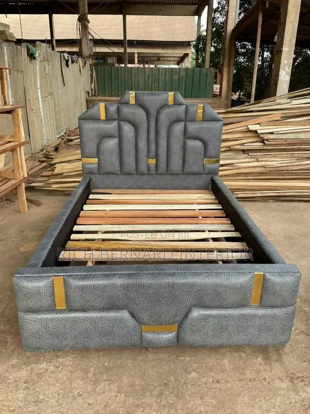 Luxury Grey Double Bed Frame · Photo 1