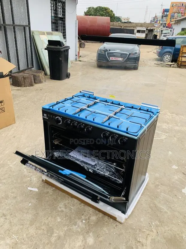 Ultra Modern Black Gas Cooker Oven Grill 5burner 60:90 · Photo 1