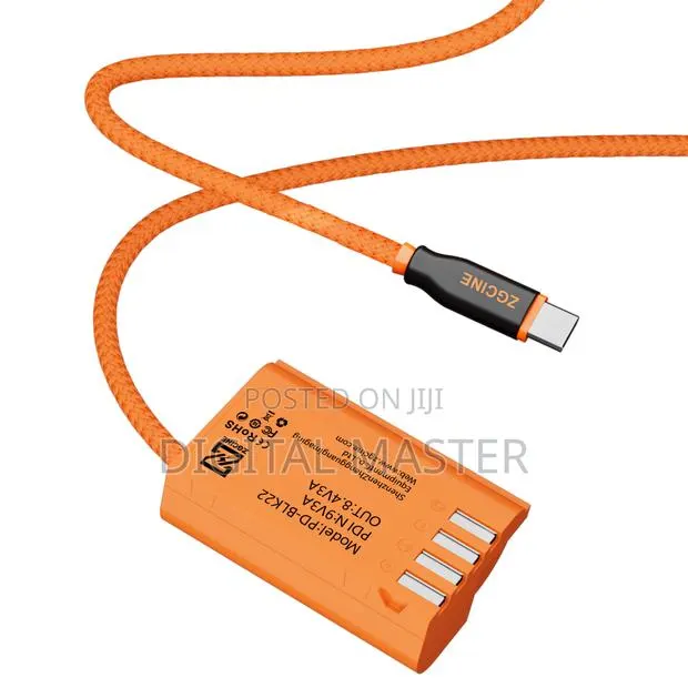Zgcine Usb-c Pd To Blk22 For Panasonic Lumix Dummy Battery Cable · Photo 1