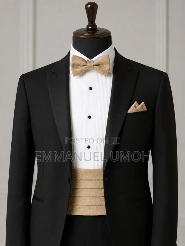 Bow Tie With Cummerbund and Pocket Kerchief. Suits, Shirts Available. · Photo 1