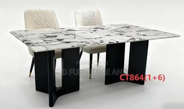 6 Seater Marble Villa Dining Set · Photo 1