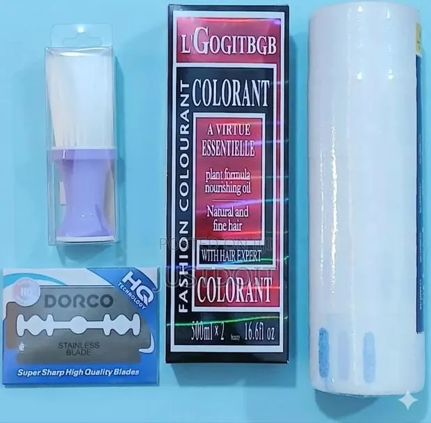 Neck Brush + Colorant Dye + Dorco Blade +Neck Roll · Photo 1