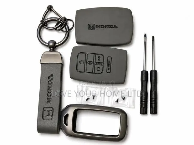 Honda Smart Car Key Cover Case With Leather Keychain Strap · Photo 1