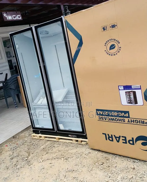 Enjoy Great Pearl 690 Liters Glass Black 2 Doors Display Fridge · Photo 1