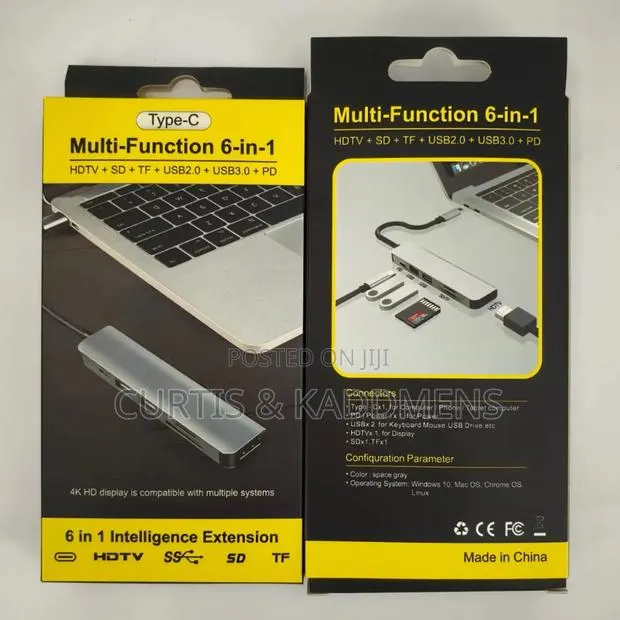6 in 1 Type C, Sd, Hdmi, Usb, Pd 60w Docking Station Hub · Photo 1