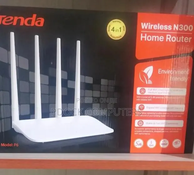 Tenda F6 V4.0 Wireless N300 Easy Setup WiFi Router · Photo 1