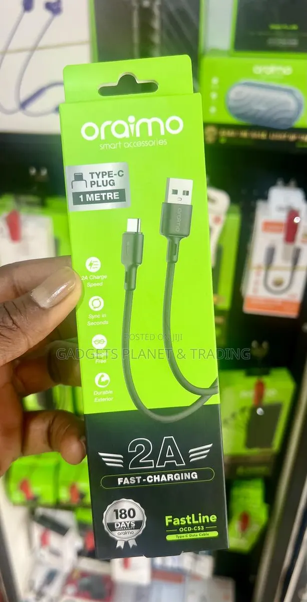 Oraimo Usb-a to Usb-C 2a Fast Charging 1m Cable - Ocd-C53 · Photo 1