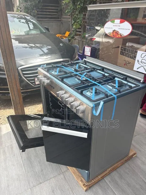 Mediatech 60x90 Grey Gas Cooker Family-Size Cooking Made Easy · Photo 1