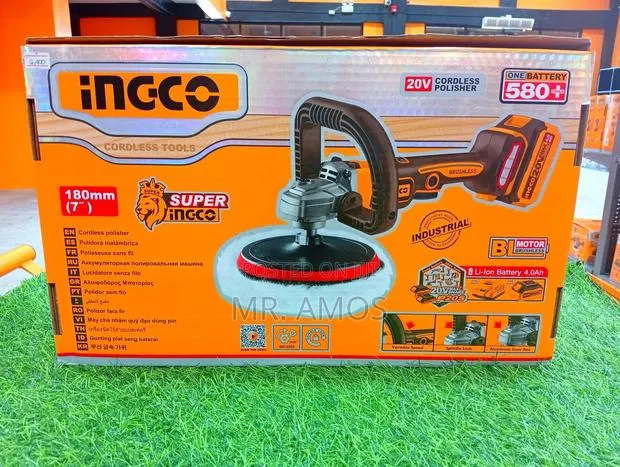 7” Cordless Angle Polisher With 3PCs Accessories Incl. - APL20181 · Photo 1