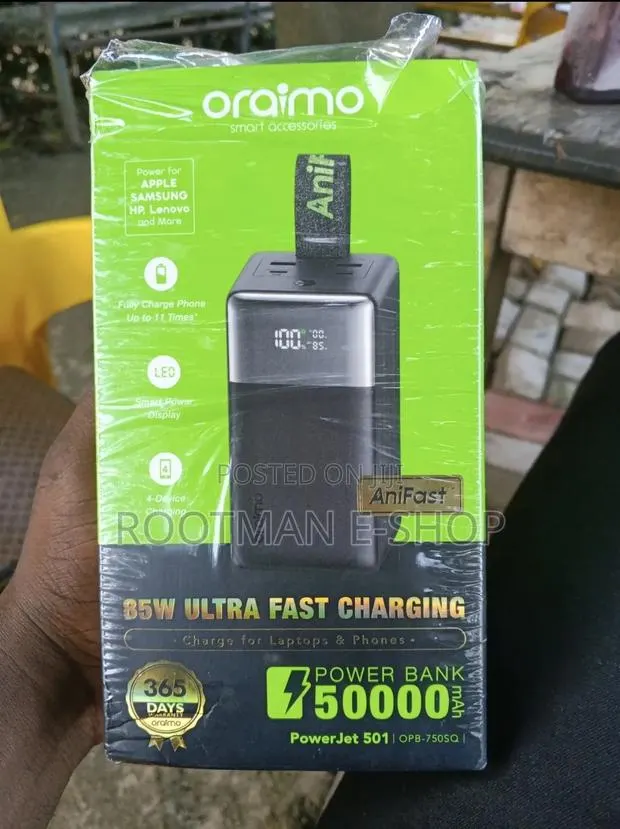 Oraimo PowerJet 501 50000mAh (85W Fast Charging) Laptop Charging · Photo 1