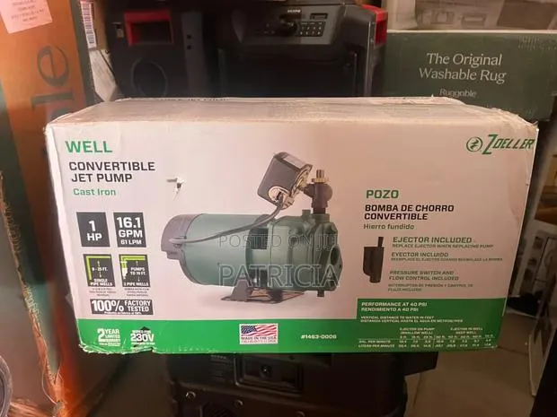 Zoeller 1HP Convertible Jet Water Pump – 16.1 GPM, New · Photo 1