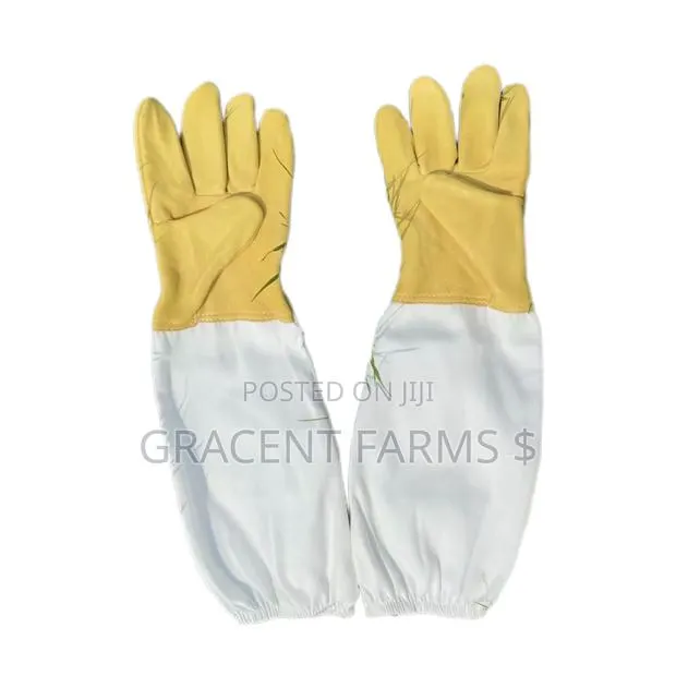 Goatskin Leather Beekeeper's Glove With Elastic Cuff - XL · Photo 1