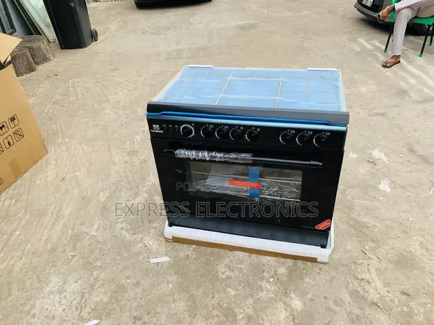 Ultra High Nasco 90×60 5 Burner Gas Cooker W/ | Black [NASGC-LME90B] · Photo 1