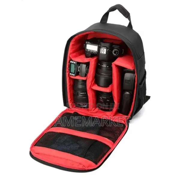 Digital DSLR Camera Waterproof Sling Backpack Shoulder Bag – Red · Photo 1