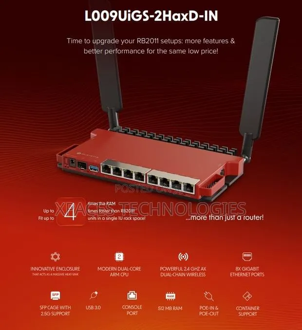Mikrotik L009uigs-2haxd-in Wireless Router Gigabit · Photo 1
