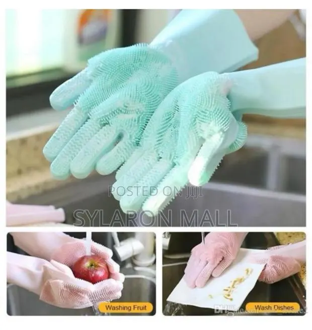 Silicon Hand Washing Gloves · Photo 1