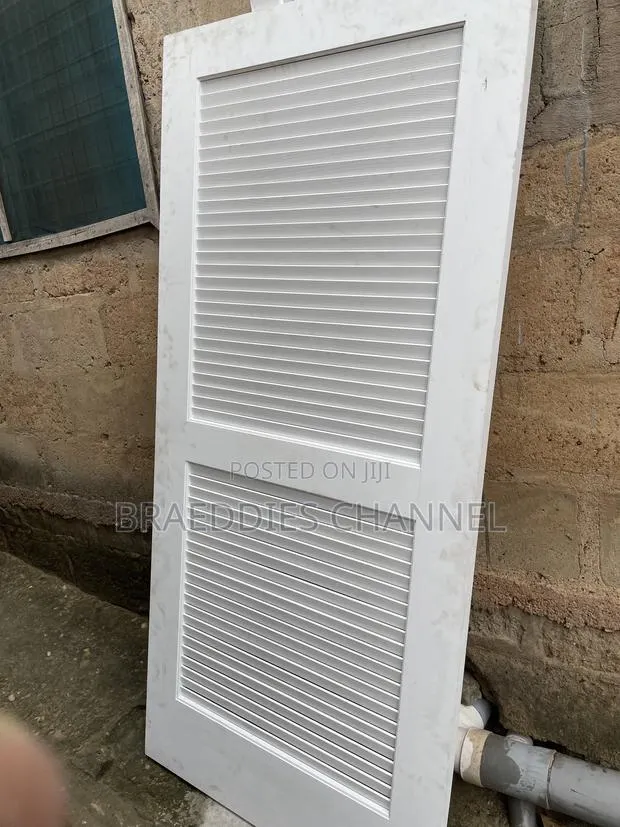 White Louvered Wooden Door — Brand New · Photo 1