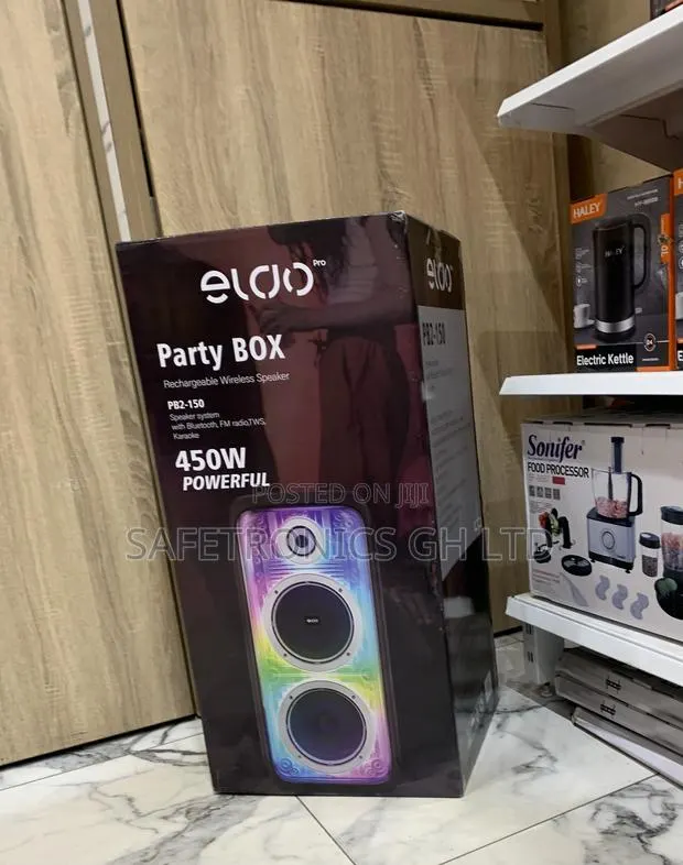 Order Black 450 Watts Bluetooth Eldo Pb2-150 Double 8” Speaker · Photo 1