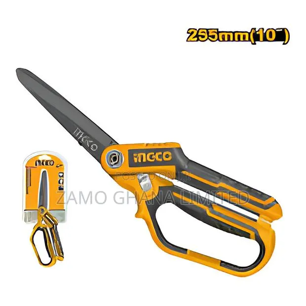 Rubber Grip Long-Blade Heavy Duty Scissors 10" - Hscrs832558 · Photo 1