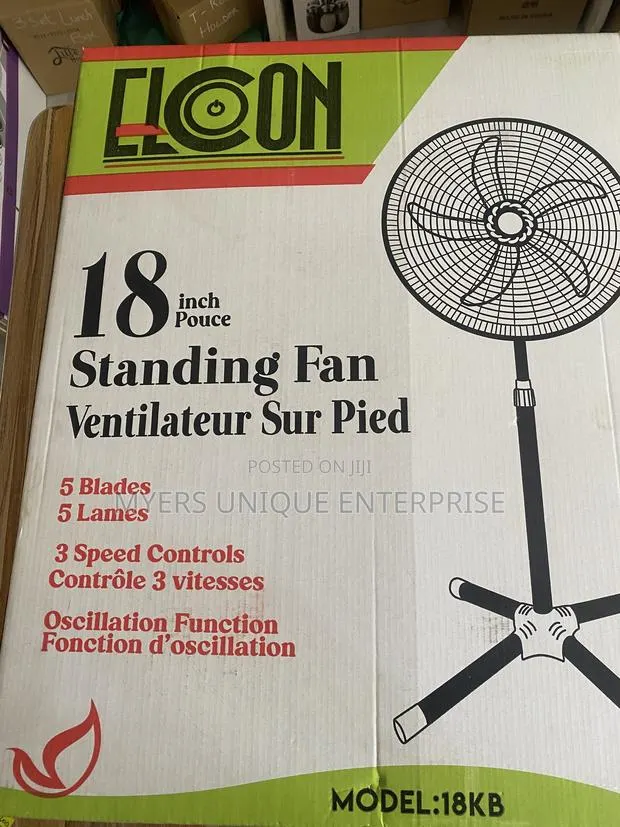 Brand New Elcon 18”Standing Fan(Strong Airflow) · Photo 1
