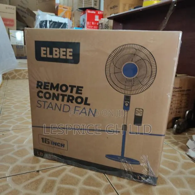 Long Lasting Original 16'' Remote Controlled Standing Fan From Elbee · Photo 1