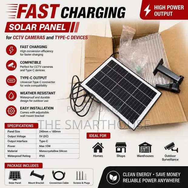 Solar Panel for CCTV Cameras (Fast Charging) · Photo 1