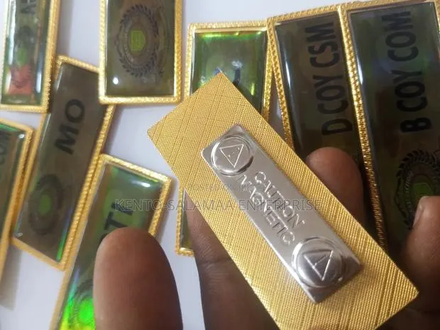 Rainbow Magnetic Resin Name Tags · Photo 1