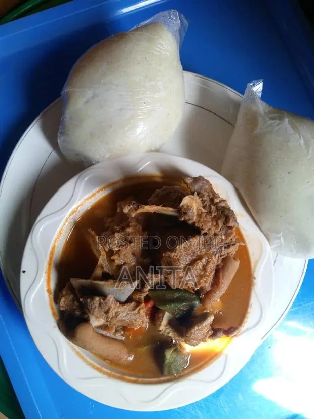 Palatable Pepper Soup With Goat Meat and Benku · Photo 1