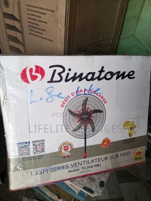 20" Binatone Stand Fan - Sturdy + Long Life Motor · Photo 1