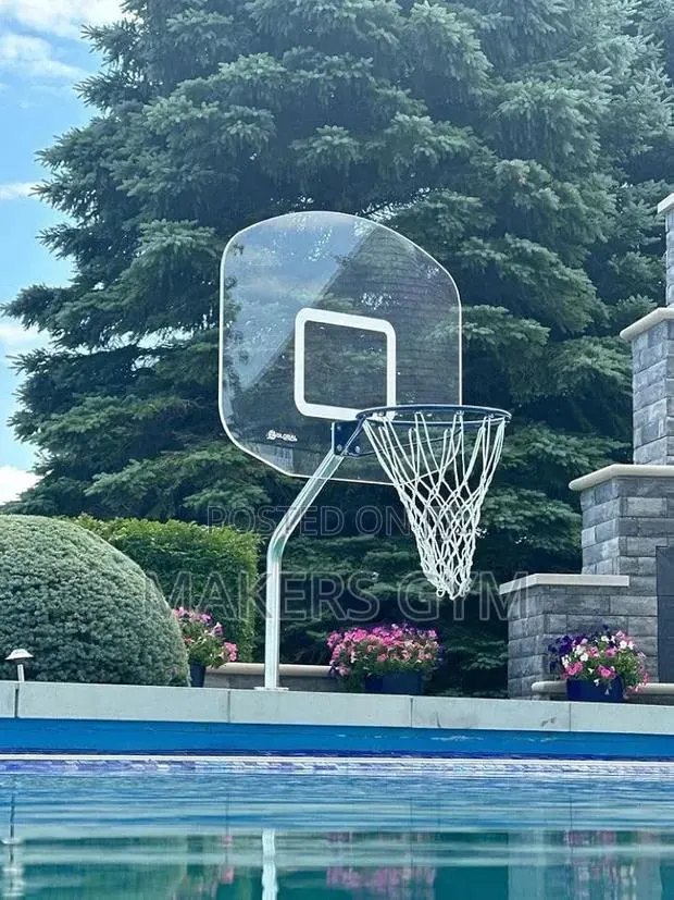 Basketball Hoop With Net and Coated Acrylic Backboard · Photo 1