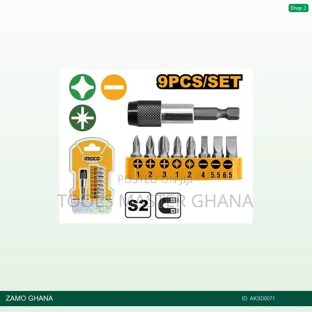 9 PCS Screwdriver Bits - Aksd0071 · Photo 1