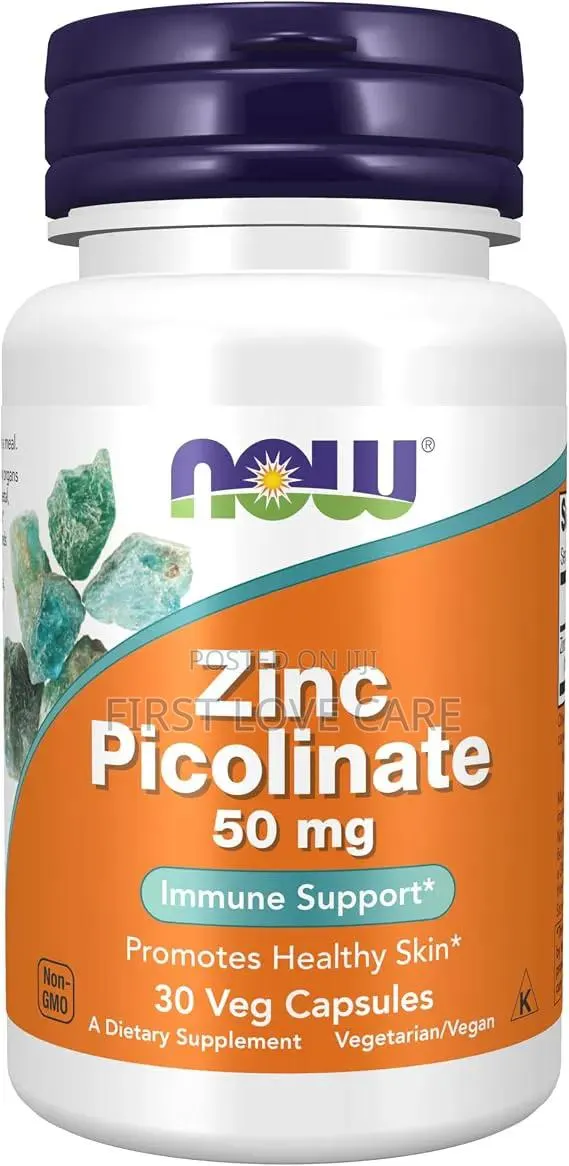 NOW Zinc Picolinate 50 Mg 30Veg Capsules Immune Support* · Photo 1