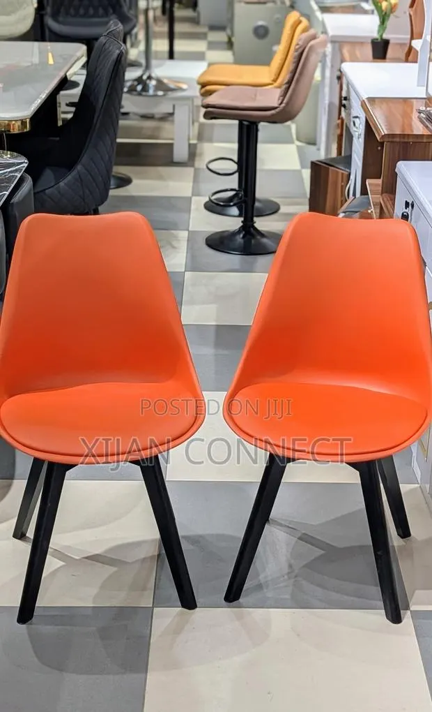Modern Plastic Dining Chair With Cushion | Home, Office Café Chair · Photo 1