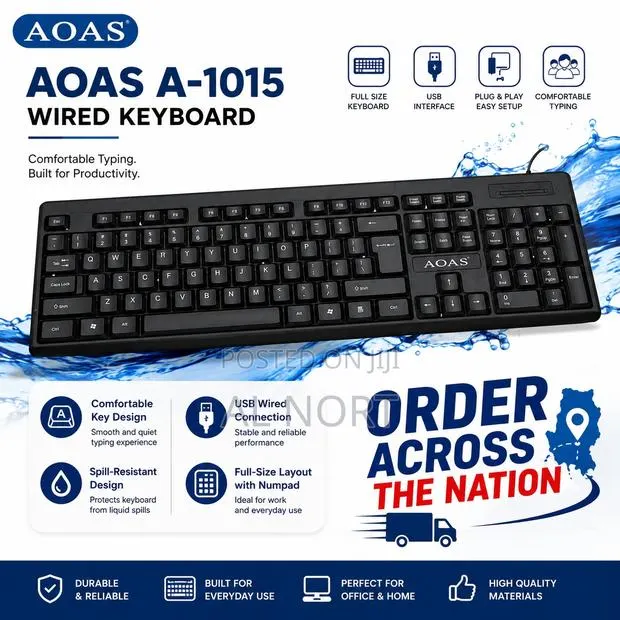 Aoas a-1015 Full-Size Usb Wired Keyboard · Photo 1