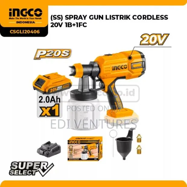 Ingco Cordless Spray Gun 20V 2ah Csgli20406 · Photo 1