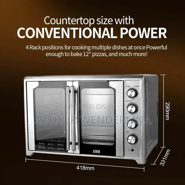 Winning Star ST-9851 Electric Oven, 75 Liters, 2800 Watts, · Photo 1