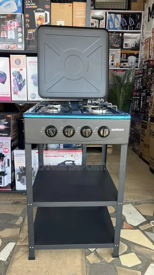 MORGAN 4 Burner Gas Stove With Stand and Shelves · Photo 1