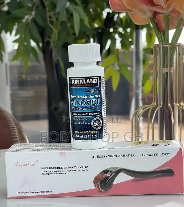 Undiluted Kirkland Minoxidil + Derma Roller for Hairline · Photo 1