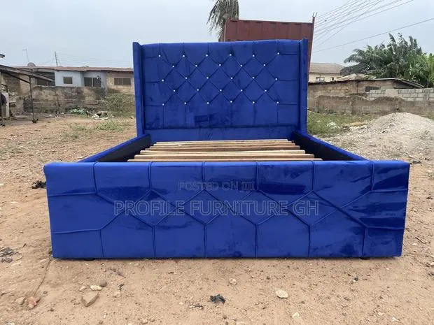 Modern Blue Double Bedframe//Free Delivery · Photo 1